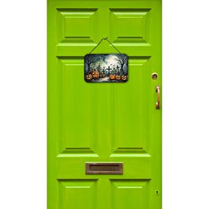 NOUVEAU Halloween Spooky Graveyard Porte murale Imprimés suspendus Multicolore Aluminium Métal Cuisine Bar Mural Salle de Bain Plaque Décoration Maison - Product Image 2