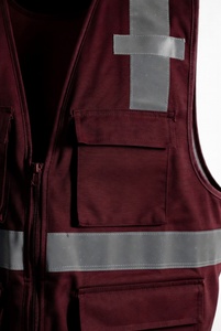 Men's Heavy Duty Multi <b>Utility</b> Protection Work <b>Vest</b> Professional Men Reflective High Visibility Patrol <b>Vest</b> - Product Image 5