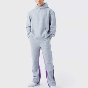 2026 Puff Printing Tracksuit for <b>Men</b> High Quality Terry Cotton Heavyweight Oversized Wide Leg <b>Pants</b> Sweatsuit for Winter - Product Image 1