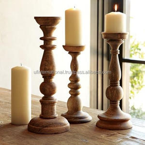 Bougeoir en bois de haute qualité avec le meilleur ensemble et la couleur du bois naturel et la meilleure utilisation décorative avec vente - Product Image 4