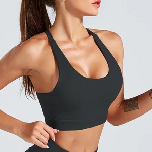 Precio al por mayor: Sujetador deportivo para mujer, talla grande, con cierre frontal, transpirable, copas personalizadas, color oscuro, para invierno - Product Image 5