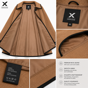 Manteau poncho en laine pour femme X Custom |   Fabricant et fournisseur pakistanais de vêtements d'hiver longs à capuche, teints unis, mode OEM ODM - Product Image 5
