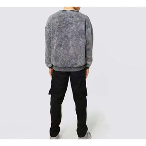 Service OEM en gros – Sweat-shirt personnalisé à col rond pour homme – 100 % coton molletonné, épaules tombantes, thermique, hiver, uni, teint, séchage rapide - Product Image 3