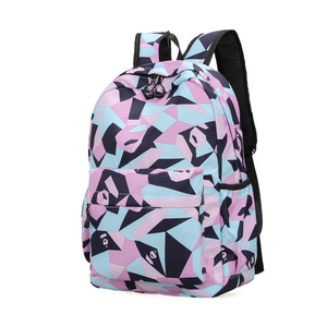 Sac à dos en polyester pour femme avec imprimé graphique coloré, fermeture éclair, sac d'école, sac de voyage mignon à motif de dessin animé, vente en gros OEM, multi-designs - Product Image 3