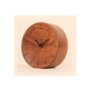 Reloj de mesa artesanal de madera decorativo antiguo con acabado marrón para uso escolar y de oficina, artesanía, vajilla. - Product Image 2