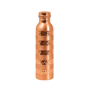 Custom Logo Copper <b>Water</b> <b>Bottle</b> Wholesale Handcrafted Hammered Ayurvedic Copper Vessel Leak-Proof Eco-Friendly Seamless <b>Metal</b> - Product Image 2