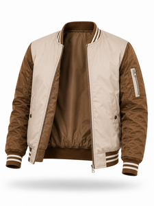 High Quality Wholesale Winter <b>Men's</b> High Street Style Stand Collar Quick Dry Nonwoven Nylon <b>Suede</b> Zipper Solid Pattern <b>Jacket</b> - Product Image 4