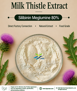 Suministro directo de fábrica HGO de extracto de cardo mariano natural puro (grado alimenticio) Especificación Silibinin Meglumine 80% estandarizado - Product Image 1