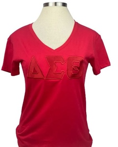 Camisetas Personalizadas de Algodón Suave y Transpirable para Mujeres y Chicas, Diseño Personalizado en la Parte Delantera y de las Mangas, Estilo Sorority - Product Image 5