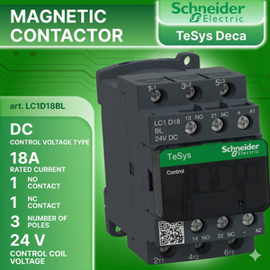 Contacteur Schneider 24V LC1D18BL 18A 3P |   Distributeur agréé 100% original |   En stock |   Expédition rapide - Product Image 4