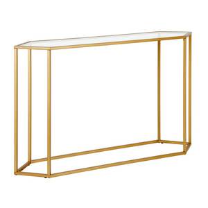 Designer Iron Frame Rock Slab Edge <b>Folding</b> Console <b>Table</b> Luxury Slim <b>Table</b> for Contemporary Interiors - Product Image 1