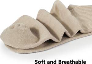 5 paires de chaussettes décontractées en laine mérinos pour femmes, chaussettes d'hiver confortables à motif uni, chaussettes de travail antibactériennes - Product Image 5