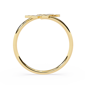 Double Cross Bypass <b>Ring</b> 14k Solid Gold Lab Grown Diamond Toi et Moi Style <b>Dainty</b> X Cross <b>Ring</b> For Women's Gift Anniversary - Product Image 3
