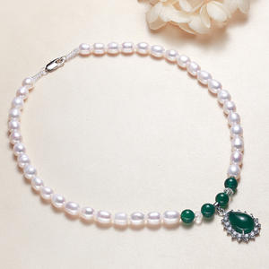 Vente en gros de petits accessoires, perles de riz et d'eau douce de Zhuji, pendentifs et colliers en agate, fournitures pour stands de bijoux - Product Image 2