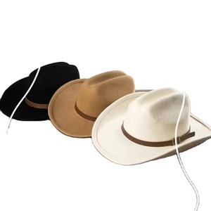 Chapeau de cowboy unisexe en polyester, motif camouflage marron, accent plume, pour l'extérieur, toutes saisons, décontracté, adulte, réglable 56-58CM - Product Image 1