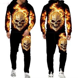 Conjunto Deportivo Unisex Vintage con Capucha Estampado, 100% Poliéster, Ropa Deportiva de Invierno, Antibacteriano, Sudadera Ligera, Ecológico - Product Image 3