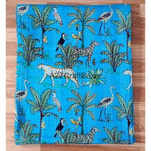 Colcha Kantha Vintage Hecha a Mano - Colcha India al por Mayor - Colcha Reversible de Algodón Orgánico para Uso en Hoteles y Hogares - Product Image 5