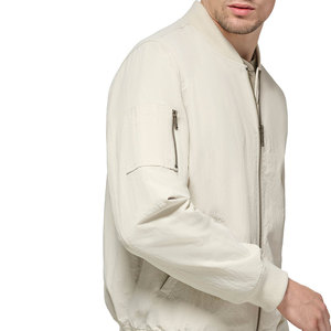 Men's Spring Autumn Stand Collar Bomber Jacket Wholesale Men Jacket Men Baseball Zip-up <b>Coats</b> - Product Image 5
