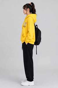 ชุดวอร์มถักนิตติ้งสีฟ้าอ่อนสำหรับผู้หญิง แบรนด์ Oneten เสื้อคอกลมแขนยาว กางเกงขายาวทรงหลวม ดีไซน์ 2 in 1 ปิดซิป ทรงหลวม - Product Image 4