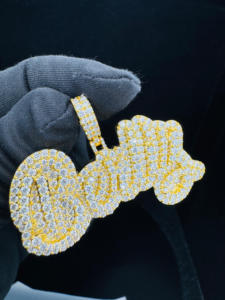 Berilz Cursive Letter Custom Hip Hop Designer Trendy Personalized <b>Silver</b> Iced Out Diamond Name <b>Pendant</b> <b>for</b> <b>Man</b> Party - Product Image 4