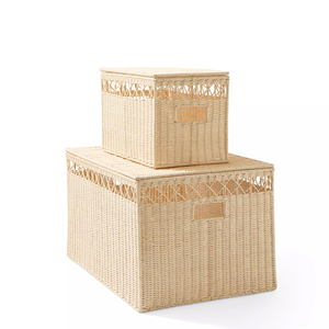 Rattan Basket New Design 2026 Trend Handmade Natural Eco Friendly Storage <b>Bin</b> Home Decor Multi Use Laundry Wholesale - Product Image 1