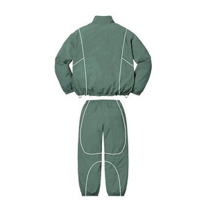 Custom <b>Men's</b> Nylon Windbreaker Tracksuit Zip Up Sport <b>Jacket</b> and Pants Set Windproof Workout Sportswear - Product Image 3