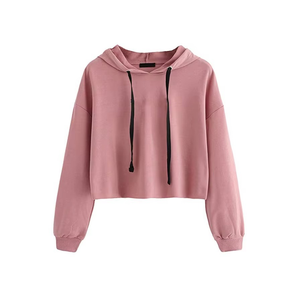เสื้อฮู้ดครอปท็อปผู้หญิงทันสมัย ระบายอากาศได้ดี สีสันสวยงามตามสั่ง มีไซส์พลัส  บริการ OEM และ ODM พร้อมให้บริการ - Product Image 4