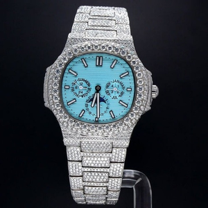 Reloj de Diamantes VVS de Alta Calidad, Nuevo, con Diamantes Cultivados en Laboratorio, Joyería de Moda, Reloj con Incrustaciones de Diamantes - Product Image 1