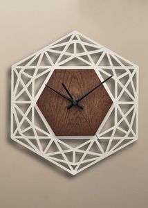 Reloj de Pared de Madera Maciza Grabado Personalizado, Reloj de Madera Hecho a Mano con Movimiento Silencioso, Decoración Moderna para el Hogar, Artículo de Regalo - Product Image 3