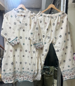 Malaysia New Release <b>Modest</b> Simple Plain Islamic Clothing Linen Blouse <b>Pant</b> Two-Piece Muslim Women Abaya Sets Wholesale India - Product Image 6