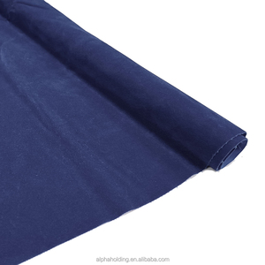 Tissu en rayonne tissé sur mesure, dos en velours floqué W54" RD55-20 Bleu - Product Image 1