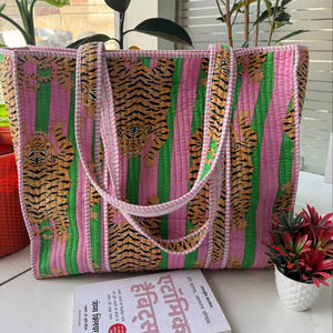 Bolso de Hombro de Algodón Indio Kantha Personalizado, a la Moda, con Patrón Sólido y Bordado, para Mujer - Product Image 1