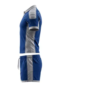 Unisex Blue Gray Polyester Sublimation Printed Sport Jersey Shorts Set Breathable <b>Athletic</b> Wear Adult Uniform In-Stock - Product Image 2