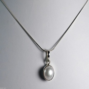 Collier de perles d'eau douce, bijoux en argent sterling 925, serti à la main, collier fait main, cadeau pour elle - Product Image 3