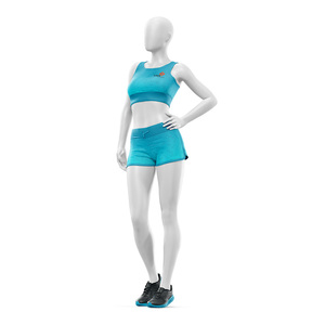 Conjunto de Sujetador Deportivo y Pantalones Cortos de Yoga Sublimados Ligeros para Mujer, que Absorben la Humedad, Ecológicos, Suministro de Fábrica OEM - Product Image 4