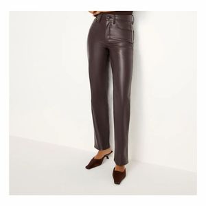 Pantalon en cuir baggy à jambe droite, uni, avec poches latérales personnalisées OEM pour moto, pour hommes - Product Image 5