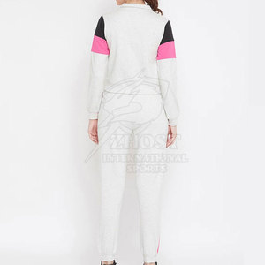 Elegant Design Workout <b>Women</b> Tracksuits With Turn Down Collar Color Contrast Tracksuits For <b>Women</b> - Product Image 4