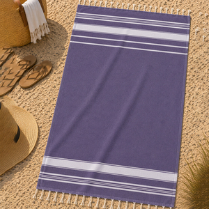 Promotional <b>Turkish</b> Cotton Fouta Beach <b>Towel</b> with Custom Logo & Design-Sand-Free Quick-Dry Fouta <b>Towel</b> For Beach Use. - Product Image 3
