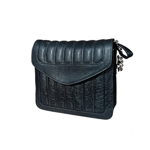 Bolsos de Mano de Cuero Genuino Ecológicos Hechos a Mano, Bolsos Casuales con Correa Cruzada y Cremallera Resistentes al Agua para Damas - Product Image 4
