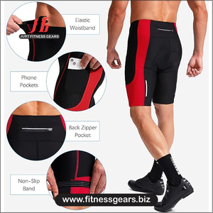 High Performance Eco-Friendly Breathable Spandex/Polyester <b>Cycling</b> <b>Shorts</b> Customizable Options Men-Padded Comfort Quick Dry - Product Image 4