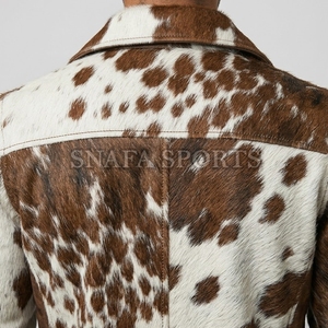 Custom 100% Genuine Cow Hide <b>Leather</b> Biker <b>Jacket</b> Hair on <b>Leather</b> <b>Jackets</b> Available At Reasonable Price With Custom Packing - Product Image 4