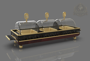 Juego de Vajilla de Lujo Premium de Diseño Personalizado para Exportación India, de Metal Dorado, Vidrio y Madera, Ecológico, para Uso en Fiestas y el Hogar, Tazón de 2.5 kg - Product Image 3