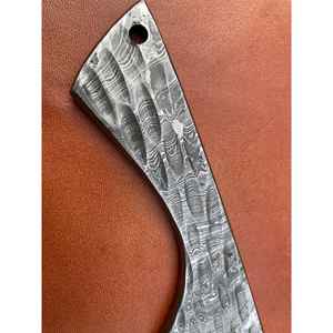 มีดสกินเนอร์เหล็กดามัสกัสแบบปรับแต่งได้ พร้อมด้ามไม้ลาย OEM ปลอกหนังสำหรับล่าสัตว์ - Product Image 4