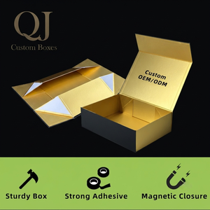 Caja de Cartón Rígido Magnética de Lujo con Logotipo Personalizado, Ecológica y Reutilizable para Empaque de Botellas de Cuidado Personal y Cosméticos, Cajas QJ - Product Image 3