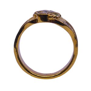 Wedding Wear 925 Sterling <b>Silver</b> Gold Plated Jewelry Blue Topaz White Topaz <b>Emerald</b> Gemstone Women Wear Classic <b>Ring</b> - Product Image 3