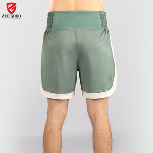 Shorts de boxe en polyester de haute qualité, confortables, unis, pour la lutte MMA, avec logo personnalisé, pour le kick-boxing et le Muay Thai, vente en gros - Product Image 3