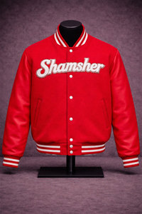 Veste universitaire unisexe en laine brodée Shamsher Sports SS-VJ-25, style unique, meilleur prix, fermeture à boutons recouverts sur le devant - Product Image 4