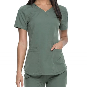 Tenues médicales anti-rides pour femmes, fabricant vérifié, uniforme d'hôpital, chemise et pantalon, bonne élasticité pour l'hiver, ODM/OEM - Product Image 3
