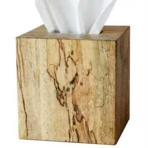 Wooden Napkin Holder Engraved Front Semi Circular Design Tissue Organizer with Floral <b>Paper</b> Napkins <b>Kitchen</b> Dining Accessory - Product Image 3