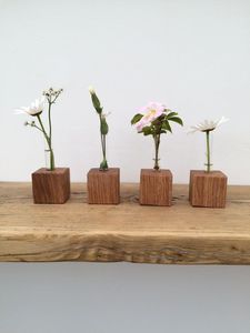 Vase à fleurs en bois élégant de grande qualité à prix raisonnable pour la décoration de centre de table de mariage - Product Image 6